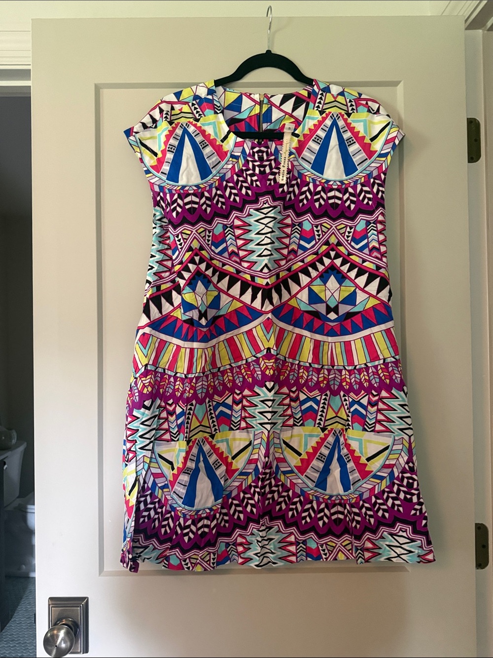 Uncle Frank Multicolor Geometric Print Dress